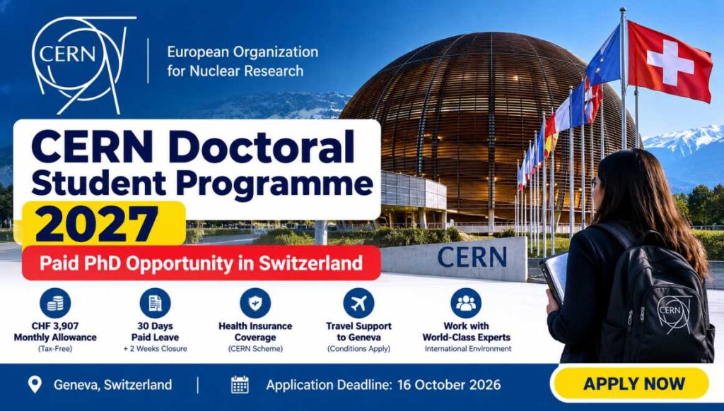 CERN Doctoral Programme 2027 in Geneva
