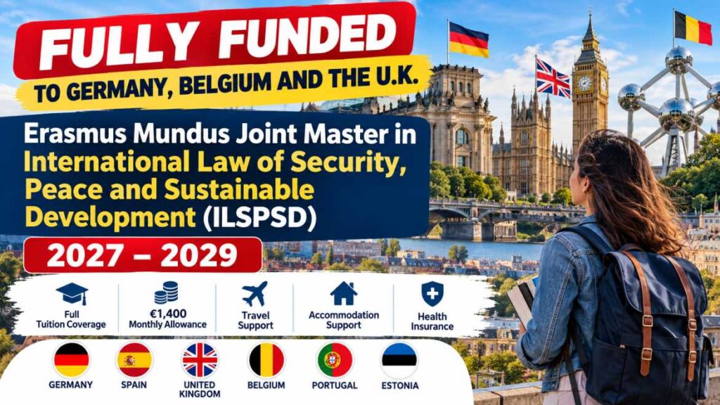 Fully Funded Erasmus Mundus in Europe