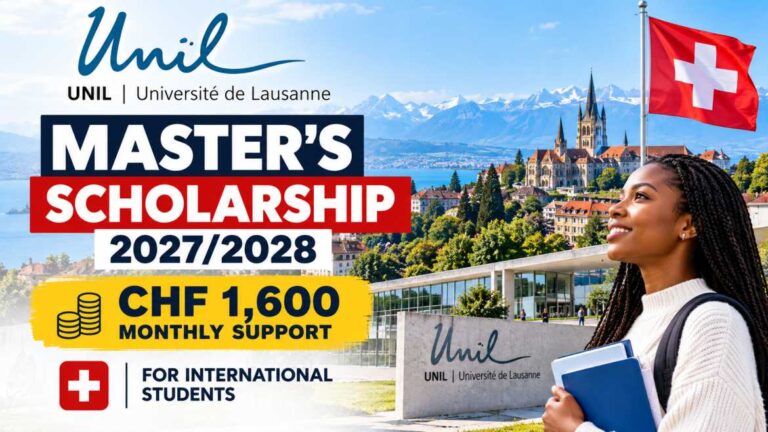 UNIL Master’s Scholarship 2027_2028